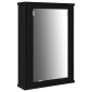 vidaXL Σετ Επίπλων Μπάνιου 3 τμχ. Μαύρη Οξυά 33 x 33 x 185,5 εκ