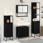 vidaXL Σετ Επίπλων Μπάνιου 4 τμχ. Μαύρο 33 x 33 x 185,5 εκ