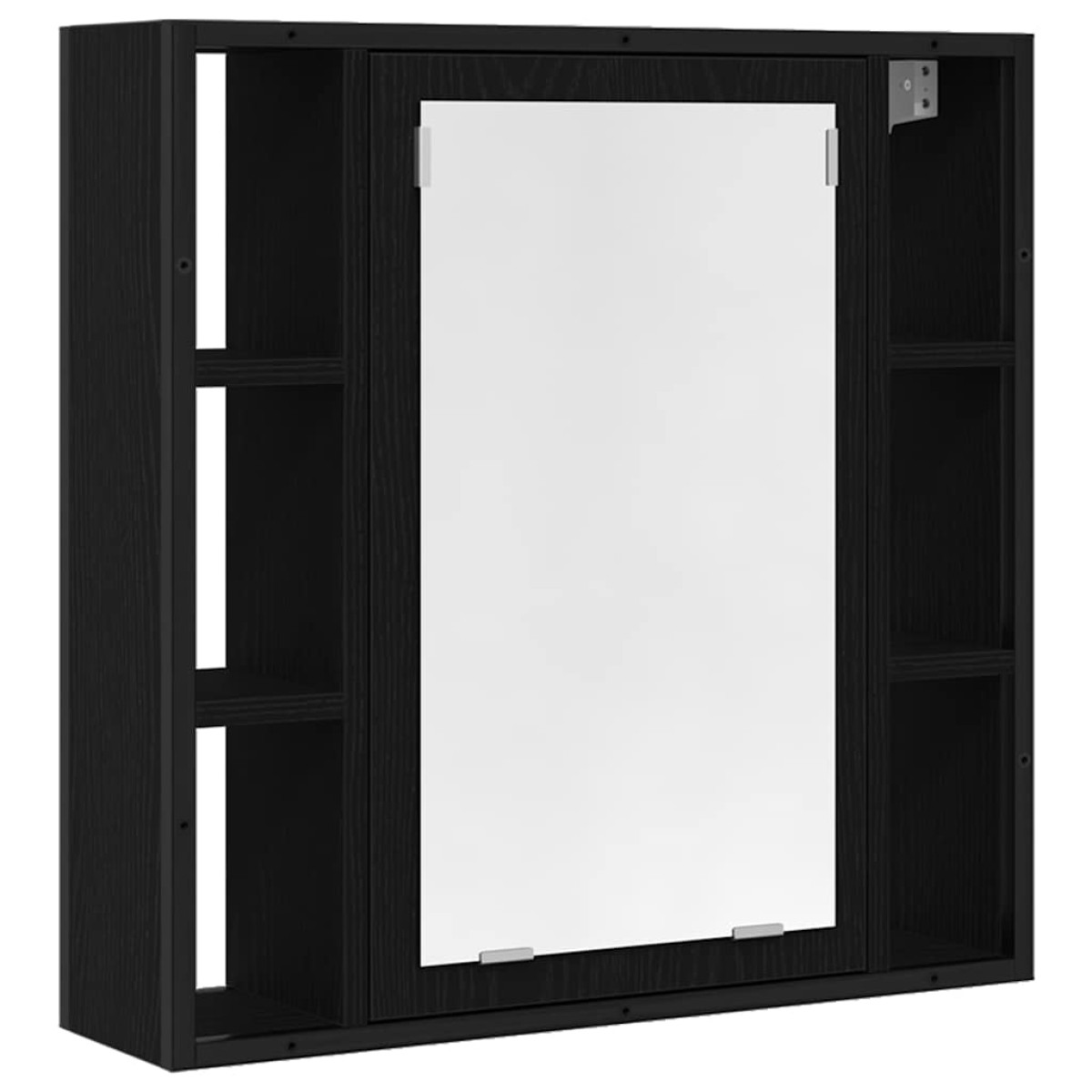 vidaXL Σετ Επίπλων Μπάνιου 4 τμχ. Μαύρη Οξυά 33 x 33 x 185,5 εκ