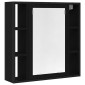 vidaXL Σετ Επίπλων Μπάνιου 4 τμχ. Μαύρη Οξυά 33 x 33 x 185,5 εκ
