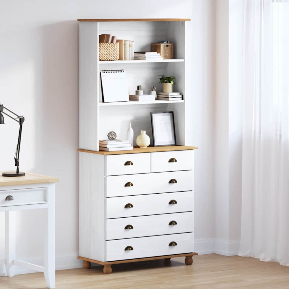 vidaXL Κλουβί ASKIM Λευκό 91 x 40 x 200,5 εκ Στερεά ξυλεία πεύκου