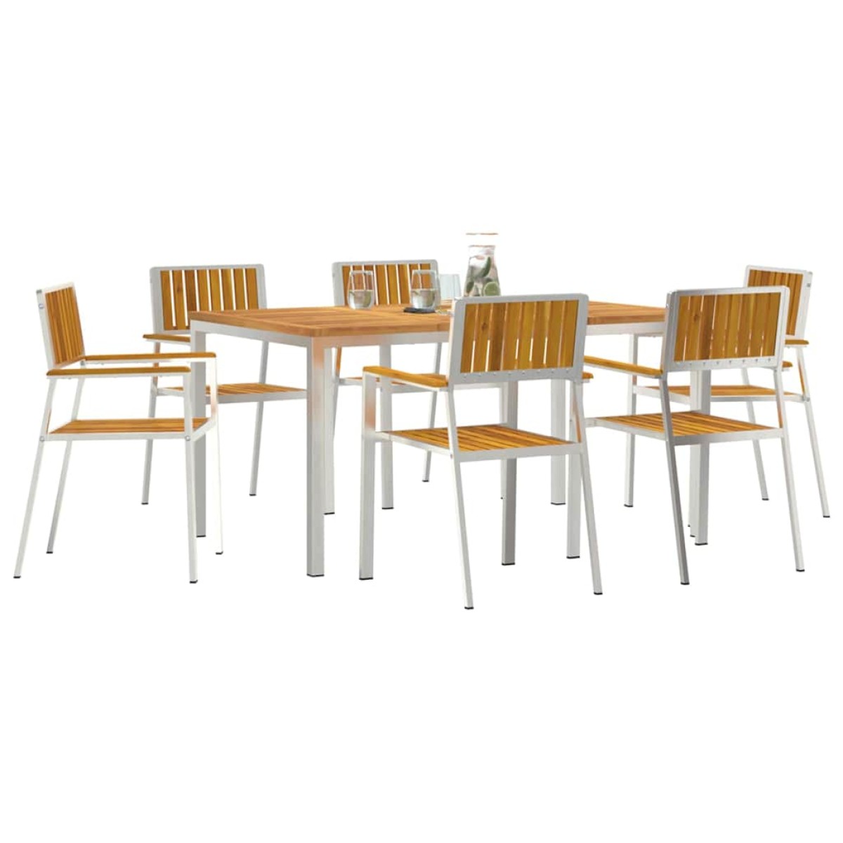 vidaXL Σετ Εξωτερικής Τραπέζης 7 τμχ. 150 x 90 x 75 cm