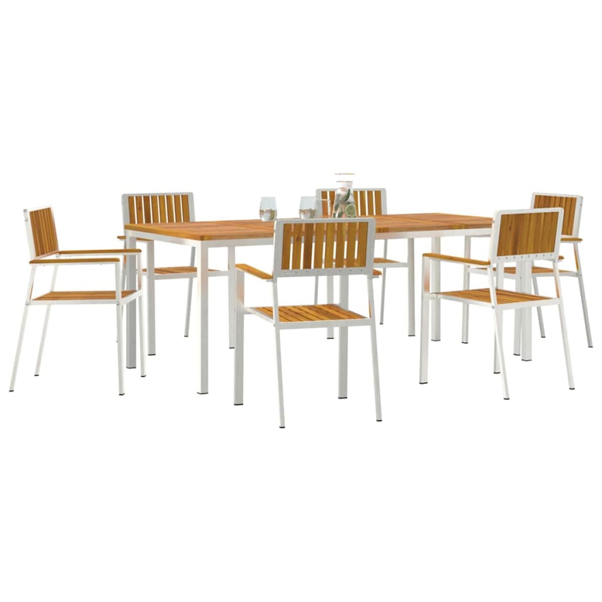 vidaXL Σετ Εξωτερικής Τραπέζης 7 τμχ. 200 x 90 x 75 cm