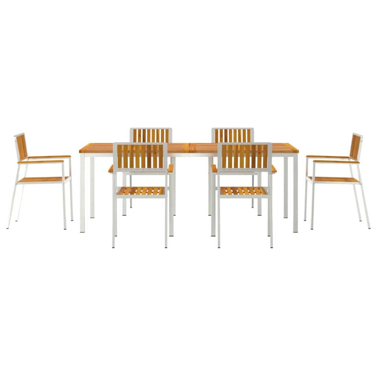 vidaXL Σετ Εξωτερικής Τραπέζης 7 τμχ. 200 x 90 x 75 cm