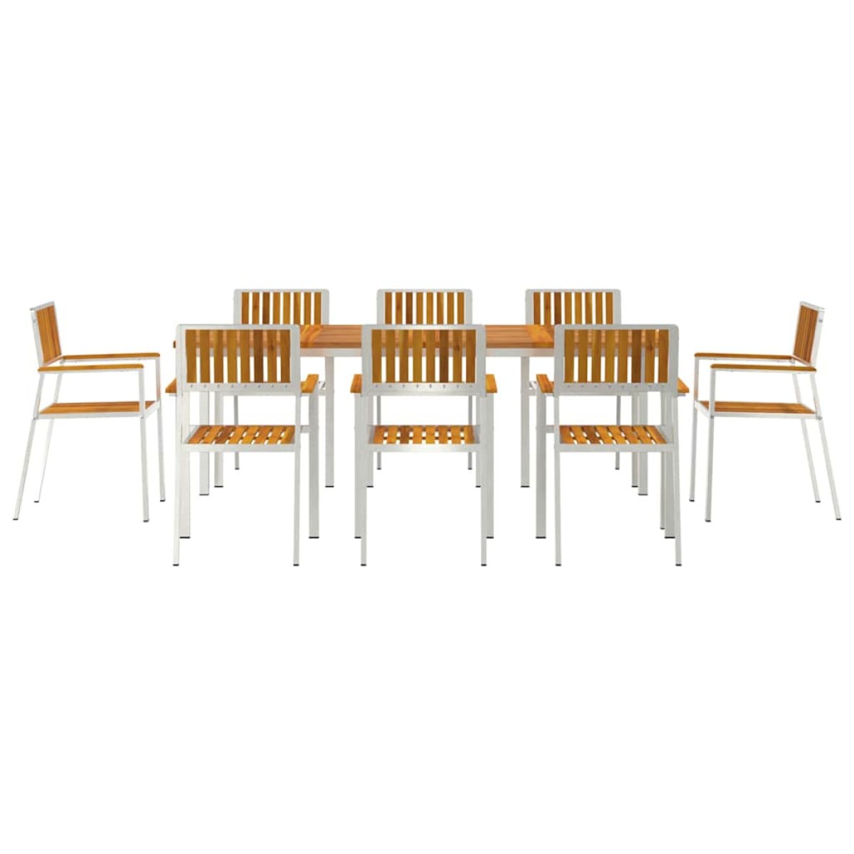 vidaXL Σετ Εξωτερικής Τραπέζης 9 τμχ. 200 x 90 x 75 cm