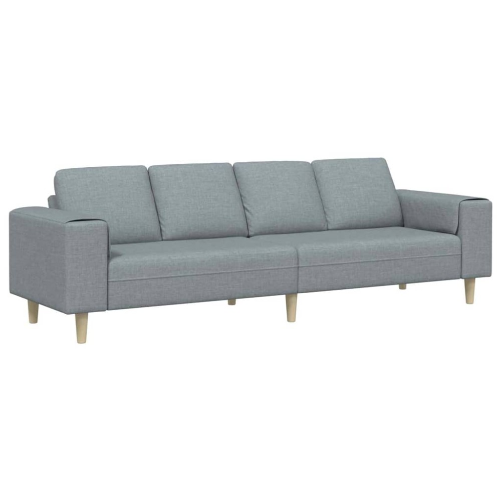vidaXL Καναπές σαλονιού Ανοιχτό γκρι 250 x 77 x 76 εκ. Πολυεστέρας
