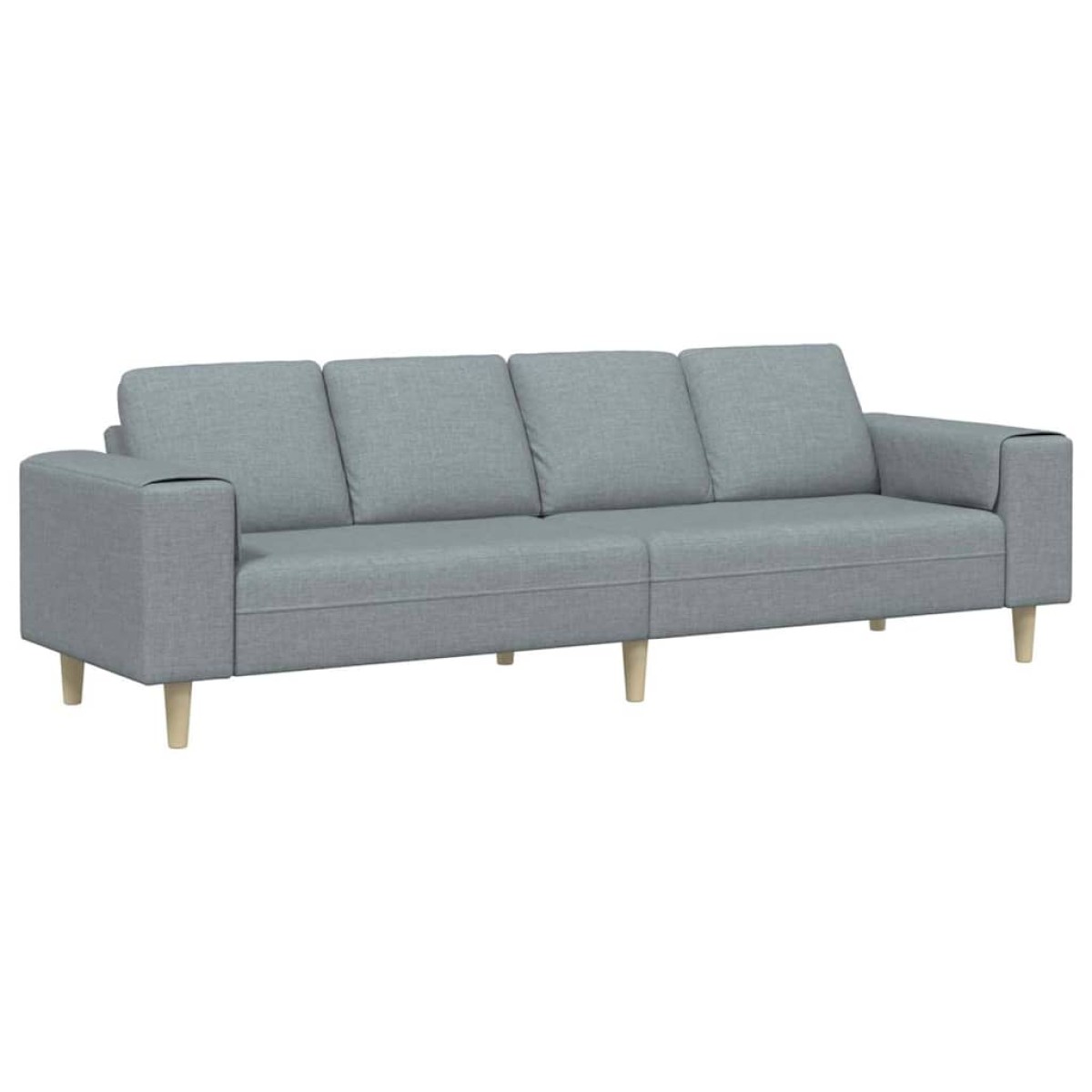 vidaXL Καναπές σαλονιού Ανοιχτό γκρι 250 x 77 x 76 εκ. Πολυεστέρας