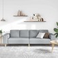 vidaXL Καναπές σαλονιού Ανοιχτό γκρι 250 x 77 x 76 εκ. Πολυεστέρας