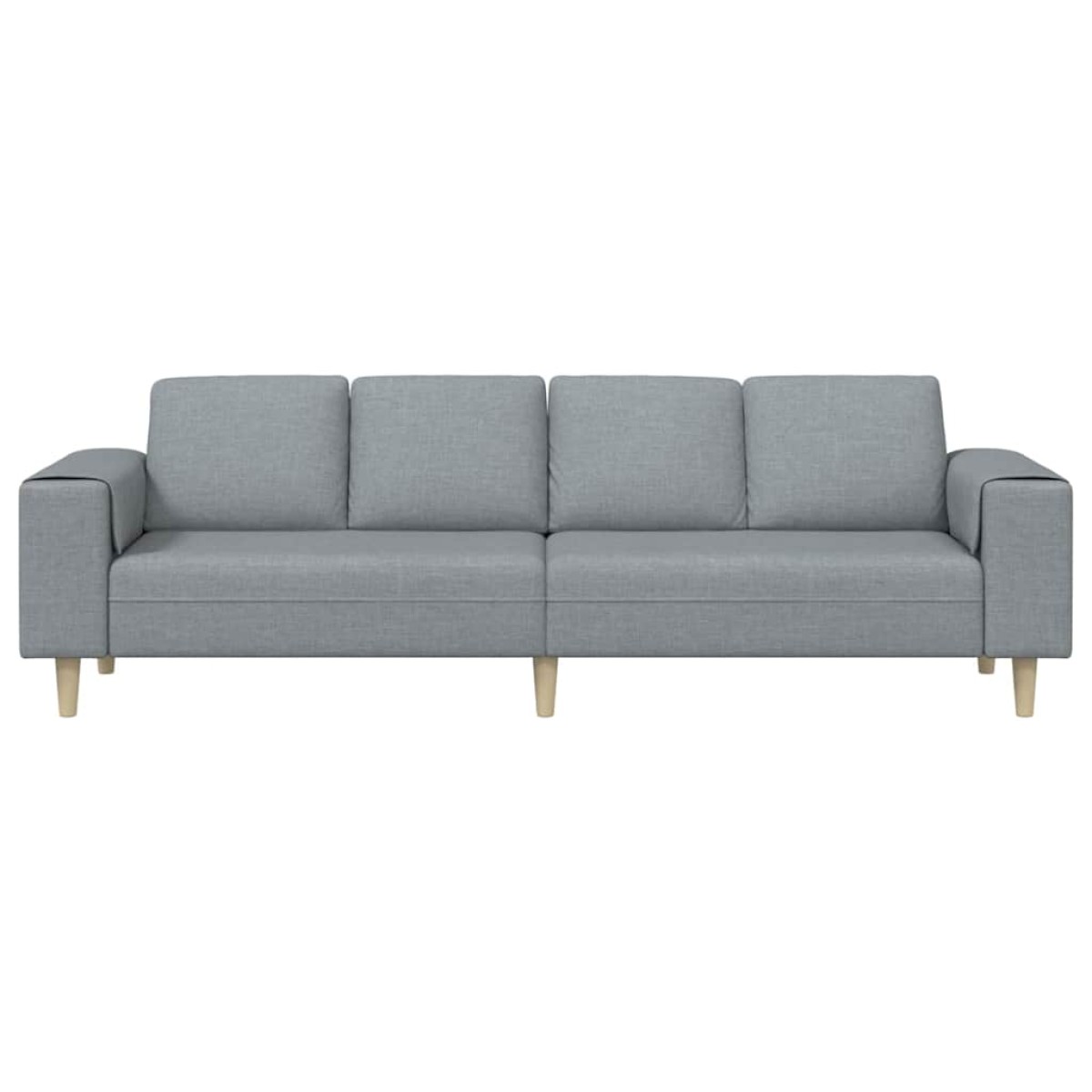 vidaXL Καναπές σαλονιού Ανοιχτό γκρι 250 x 77 x 76 εκ. Πολυεστέρας