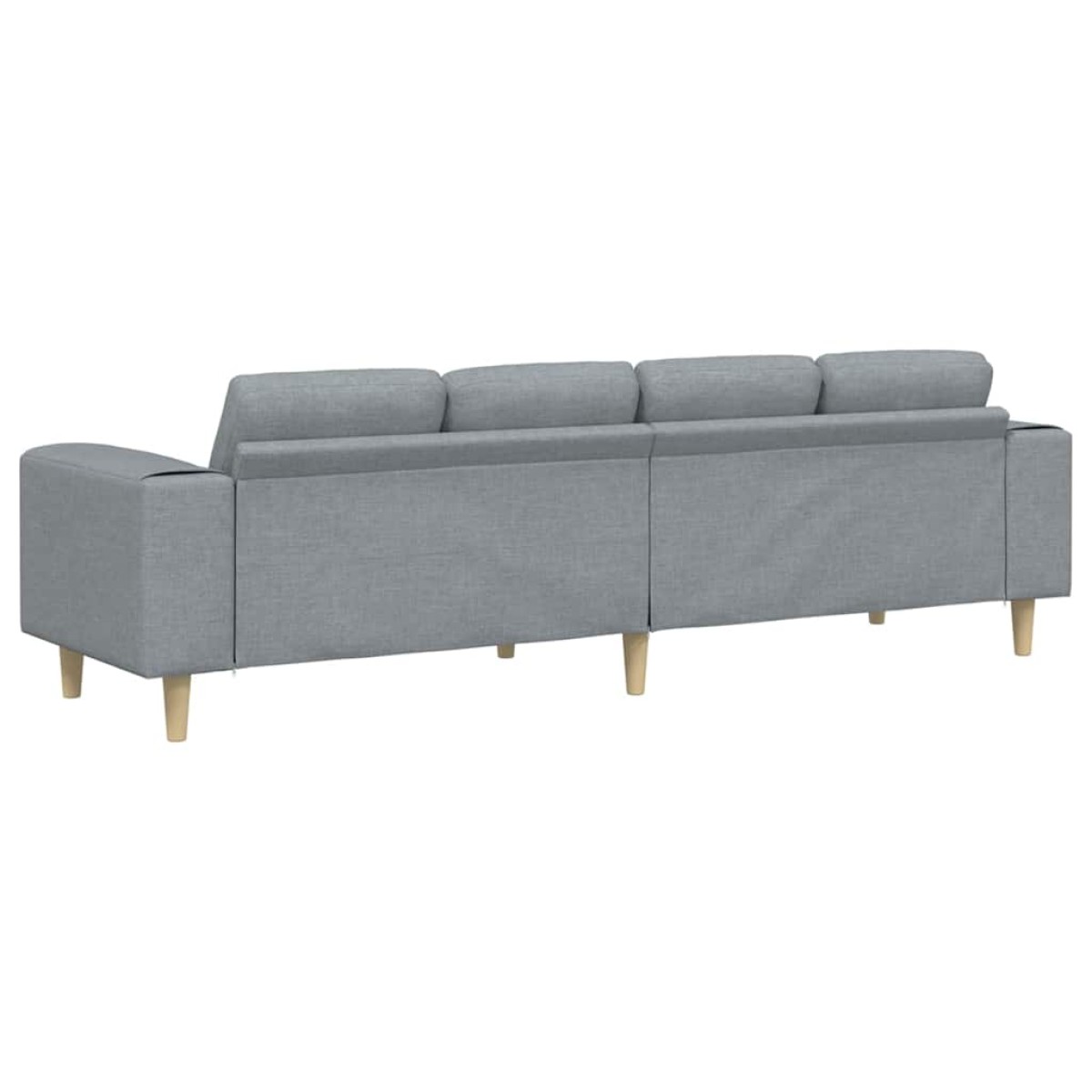 vidaXL Καναπές σαλονιού Ανοιχτό γκρι 250 x 77 x 76 εκ. Πολυεστέρας