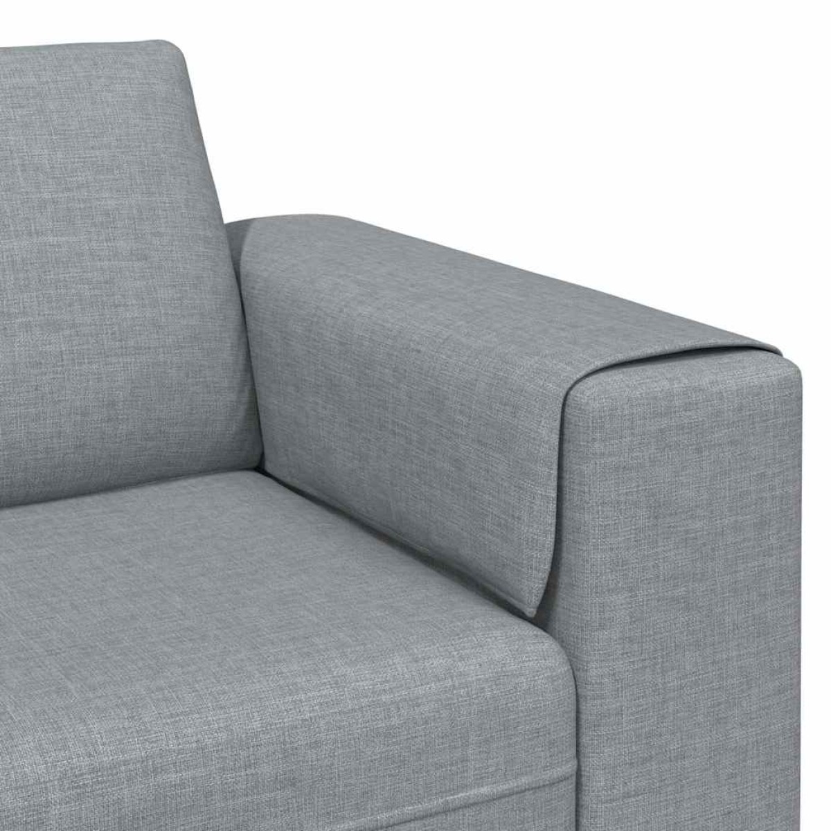 vidaXL Καναπές σαλονιού Ανοιχτό γκρι 250 x 77 x 76 εκ. Πολυεστέρας