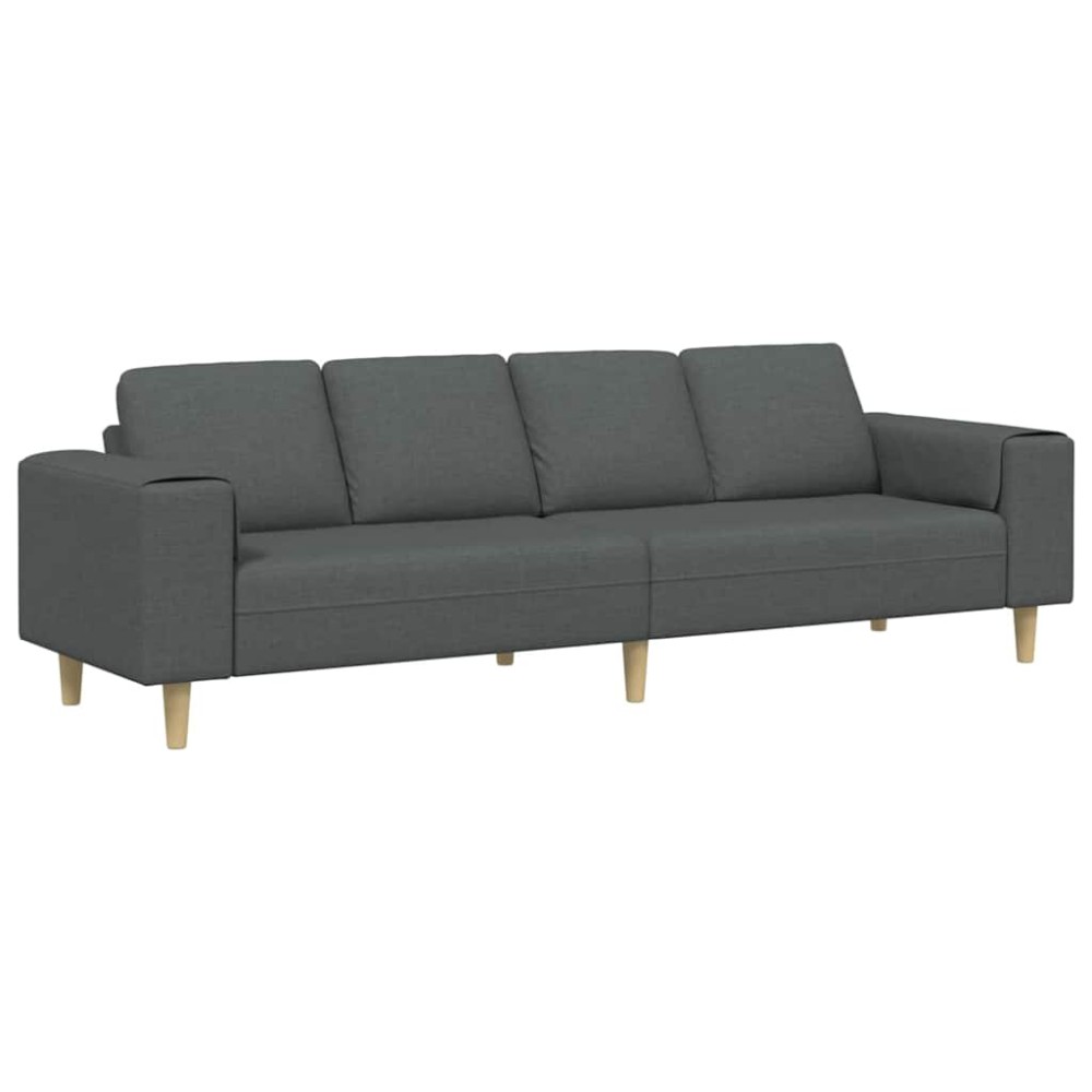 vidaXL Καναπές σαλονιού Σκούρο Γκρι 250 x 77 x 76 εκ. Πολυεστέρας