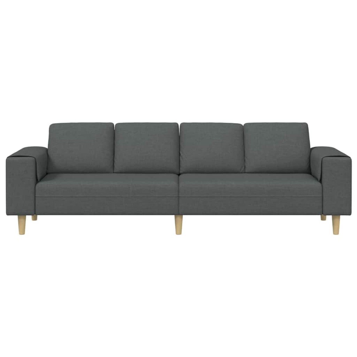 vidaXL Καναπές σαλονιού Σκούρο Γκρι 250 x 77 x 76 εκ. Πολυεστέρας