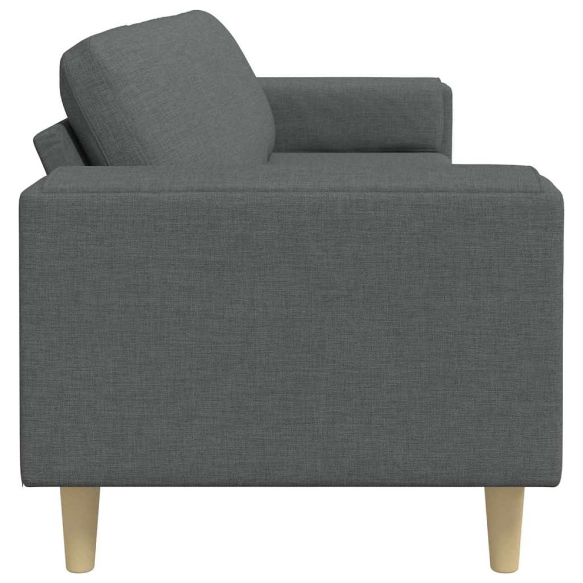 vidaXL Καναπές σαλονιού Σκούρο Γκρι 250 x 77 x 76 εκ. Πολυεστέρας