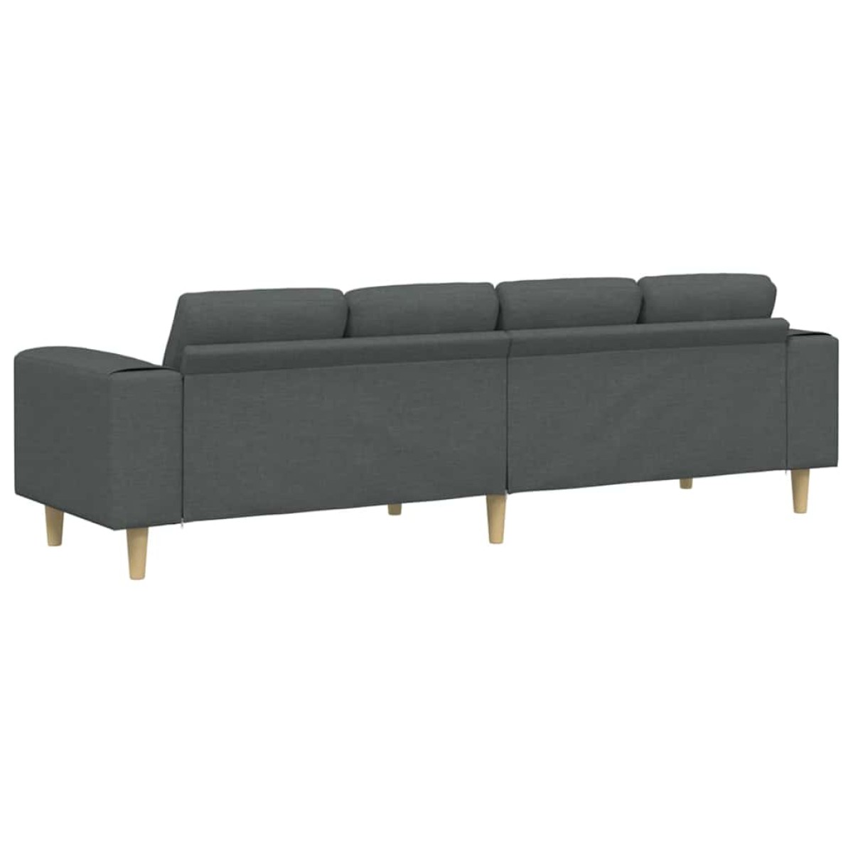 vidaXL Καναπές σαλονιού Σκούρο Γκρι 250 x 77 x 76 εκ. Πολυεστέρας