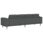 vidaXL Καναπές σαλονιού Σκούρο Γκρι 250 x 77 x 76 εκ. Πολυεστέρας