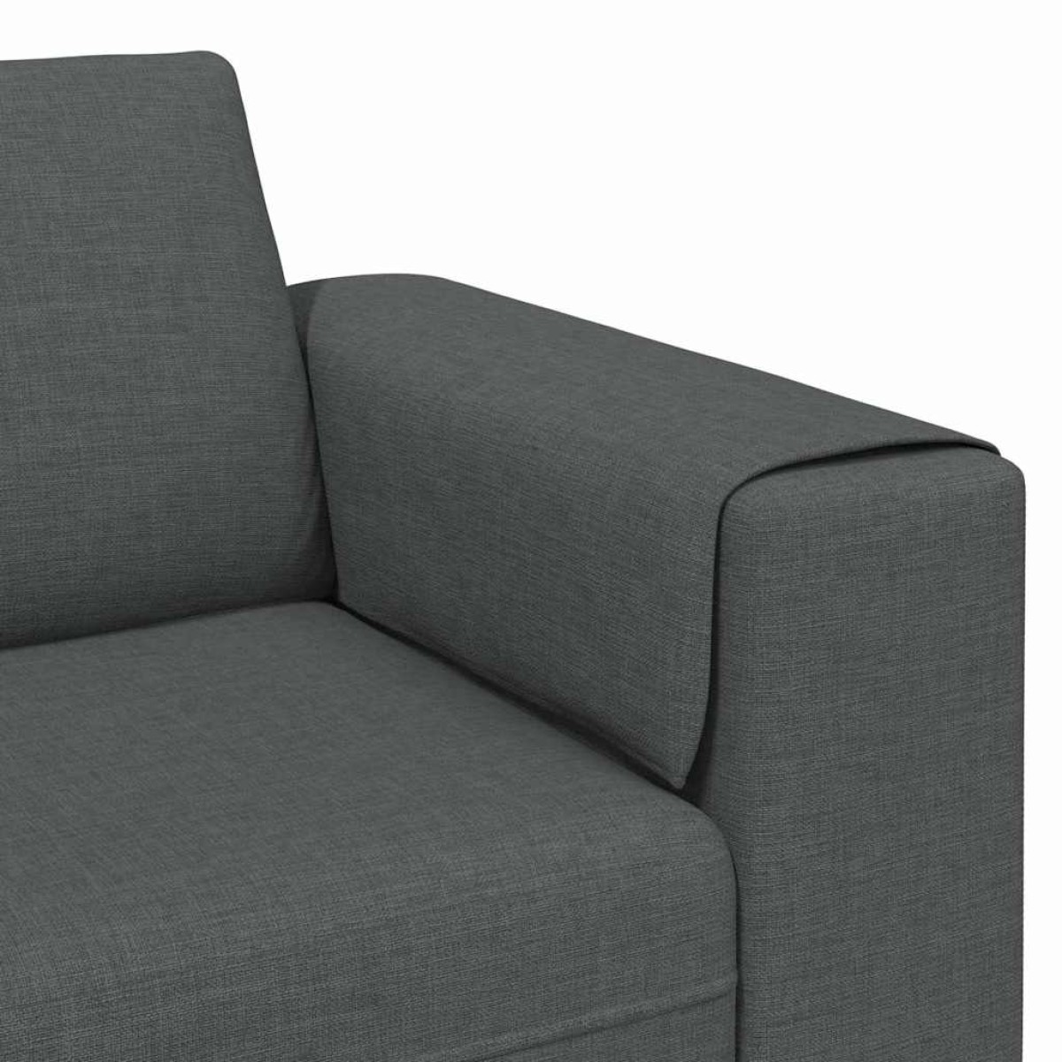 vidaXL Καναπές σαλονιού Σκούρο Γκρι 250 x 77 x 76 εκ. Πολυεστέρας