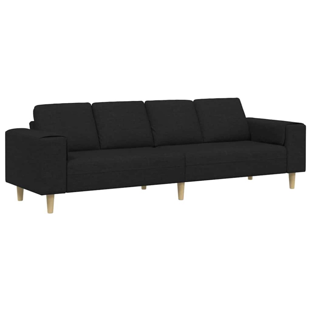 vidaXL Καναπές σαλονιού Μαύρο 250 x 77 x 76 εκ. Πολυεστέρας