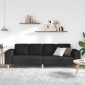 vidaXL Καναπές σαλονιού Μαύρο 250 x 77 x 76 εκ. Πολυεστέρας