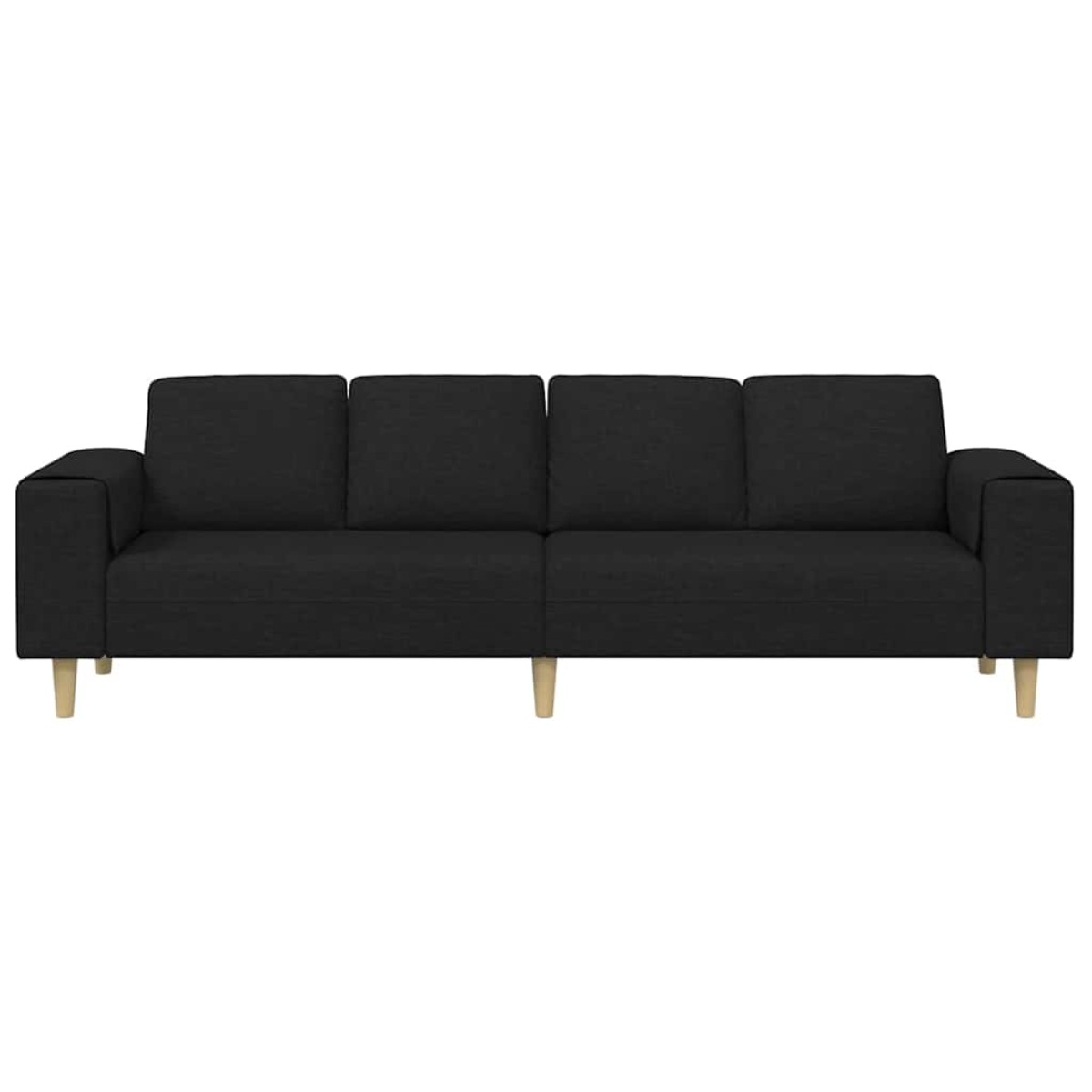 vidaXL Καναπές σαλονιού Μαύρο 250 x 77 x 76 εκ. Πολυεστέρας