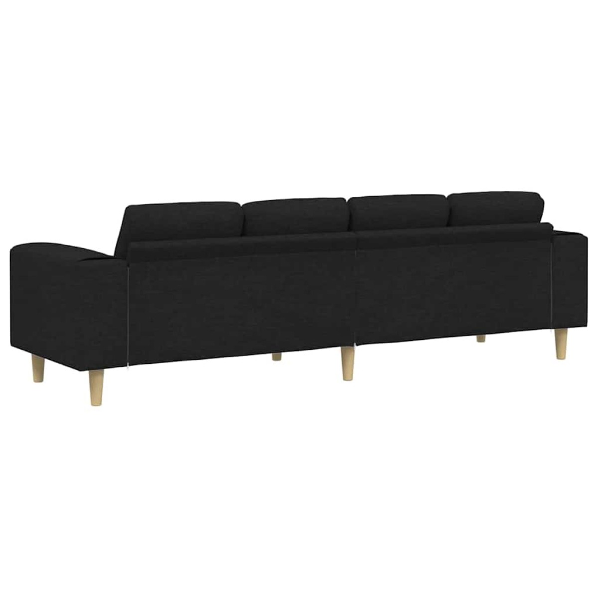 vidaXL Καναπές σαλονιού Μαύρο 250 x 77 x 76 εκ. Πολυεστέρας