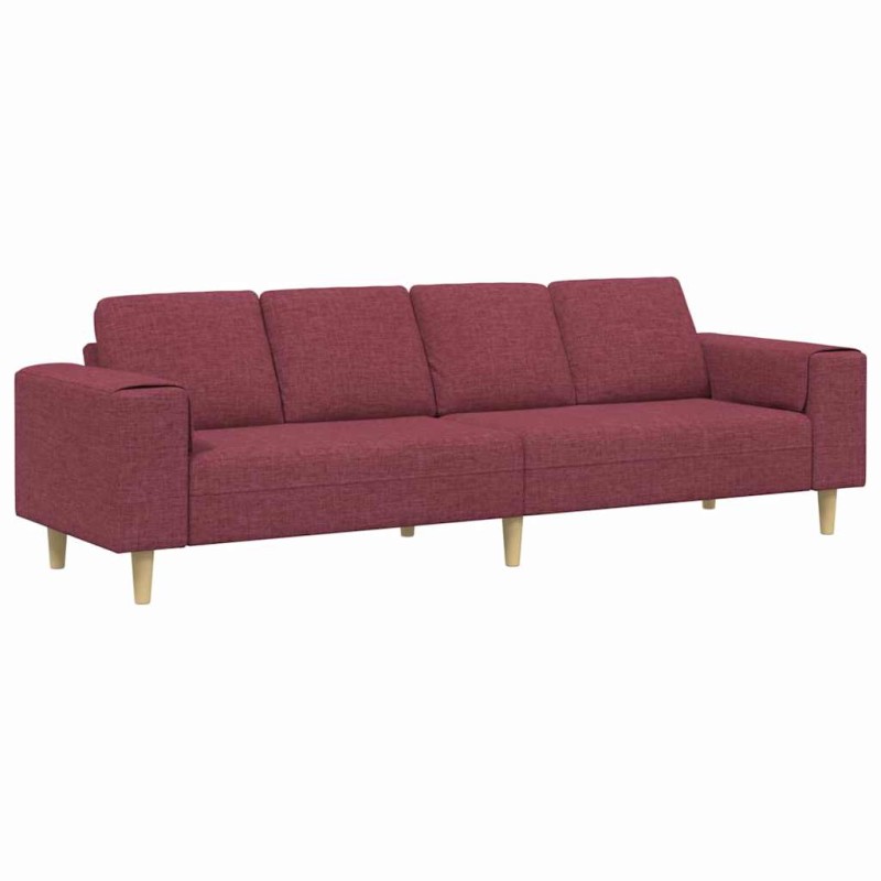 vidaXL Καναπές σαλονιού Κόκκινο 250 x 77 x 76 εκ. Πολυεστέρας