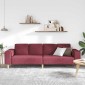 vidaXL Καναπές σαλονιού Κόκκινο 250 x 77 x 76 εκ. Πολυεστέρας