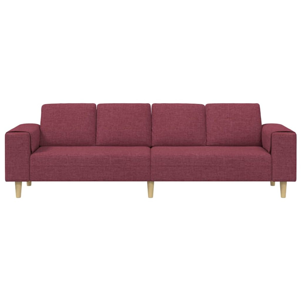 vidaXL Καναπές σαλονιού Κόκκινο 250 x 77 x 76 εκ. Πολυεστέρας