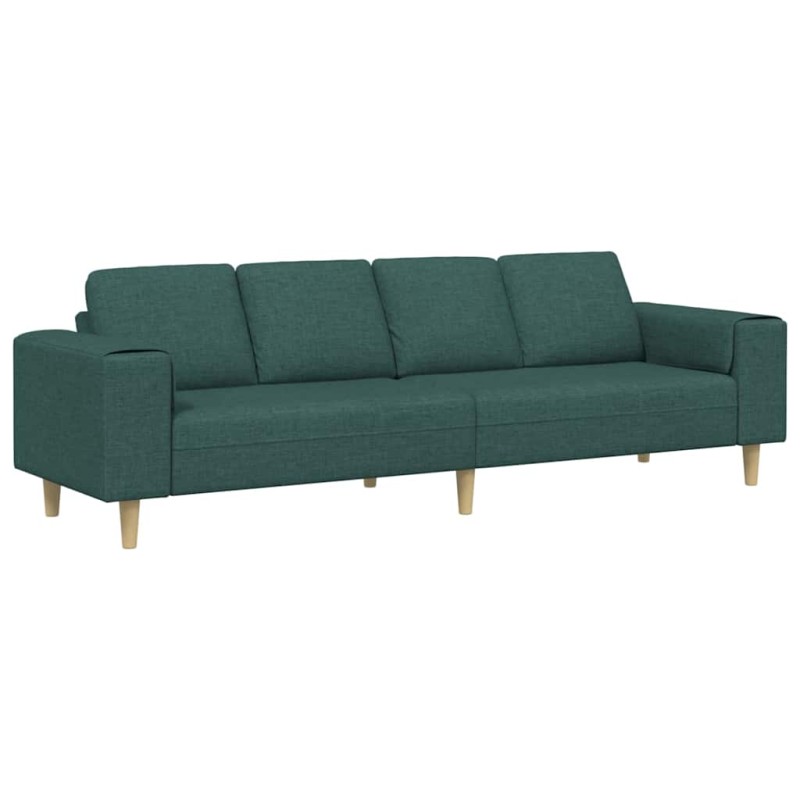 vidaXL Καναπές σαλονιού Σκούρο Πράσινο 250 x 77 x 76 εκ. Πολυεστέρας