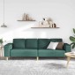 vidaXL Καναπές σαλονιού Σκούρο Πράσινο 250 x 77 x 76 εκ. Πολυεστέρας