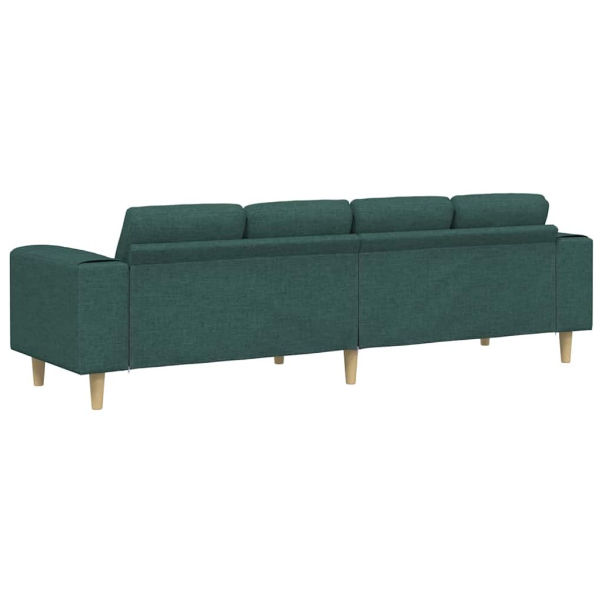 vidaXL Καναπές σαλονιού Σκούρο Πράσινο 250 x 77 x 76 εκ. Πολυεστέρας