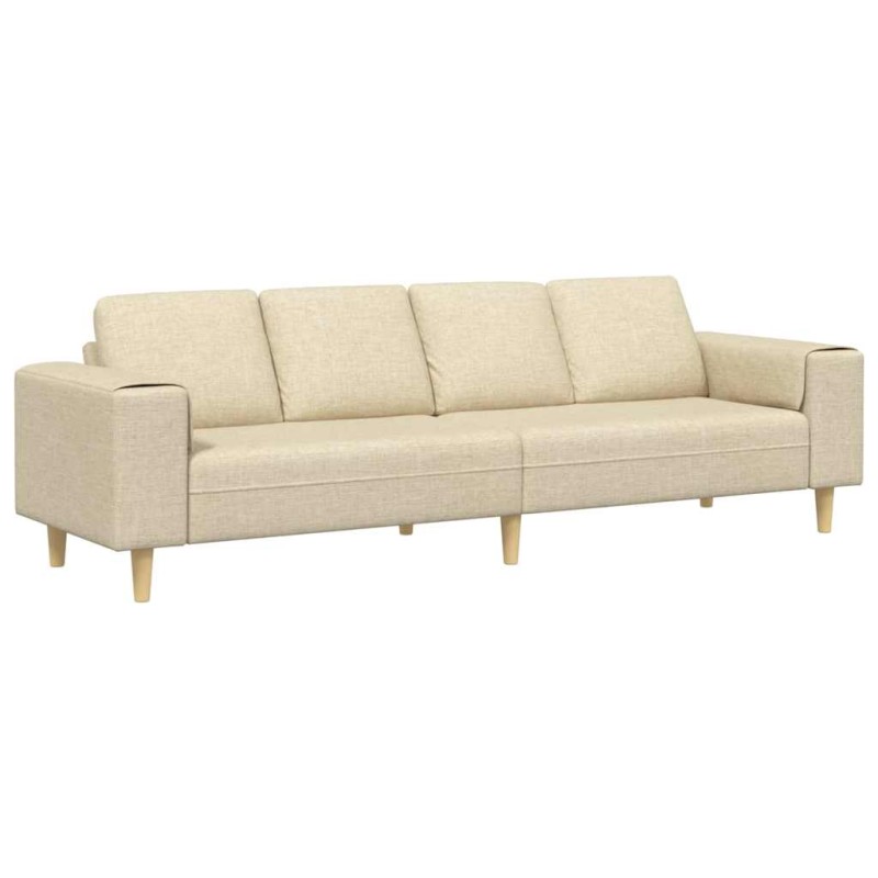 vidaXL Καναπές σαλονιού Κρεμ 250 x 77 x 76 εκ. Πολυεστέρας