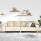 vidaXL Καναπές σαλονιού Κρεμ 250 x 77 x 76 εκ. Πολυεστέρας