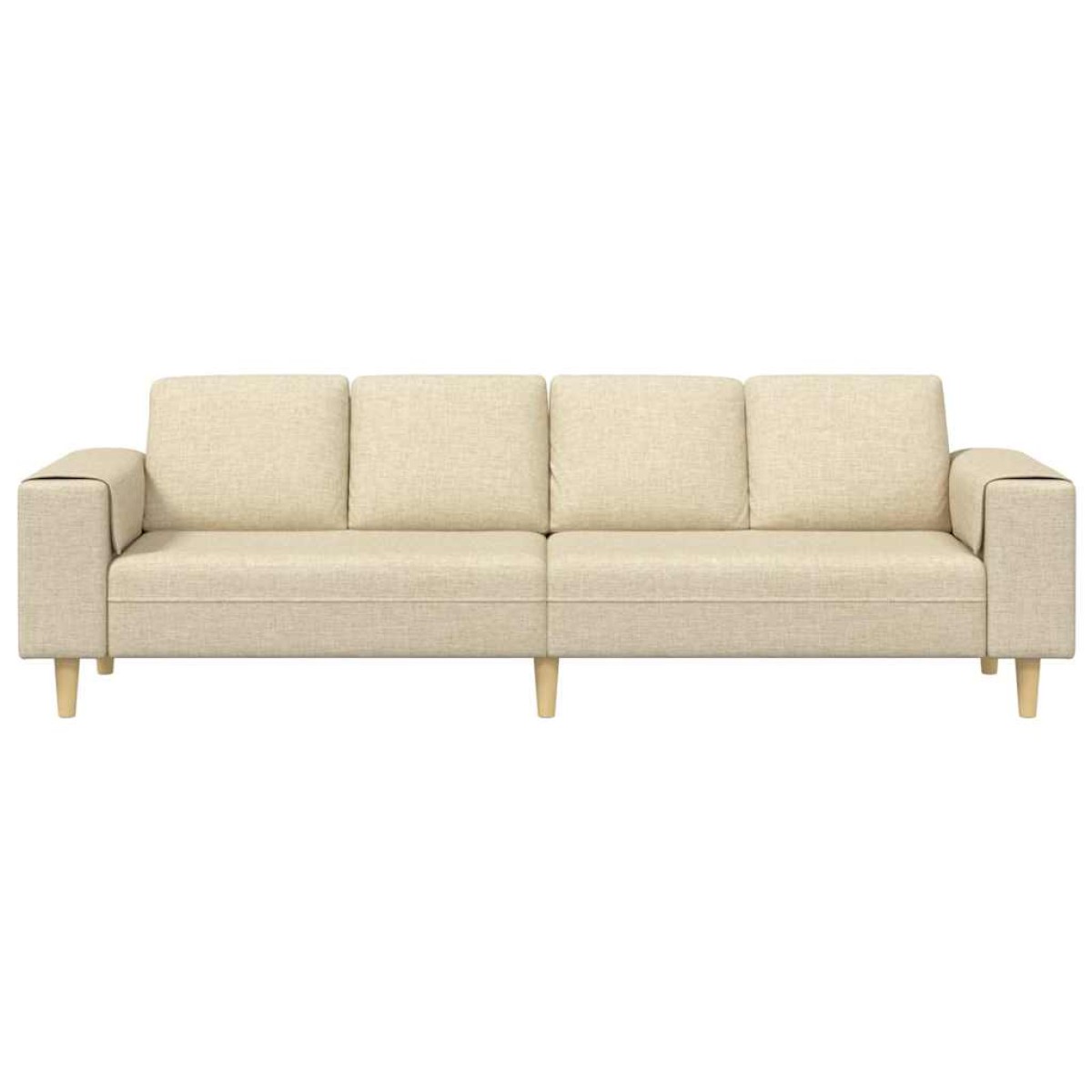 vidaXL Καναπές σαλονιού Κρεμ 250 x 77 x 76 εκ. Πολυεστέρας