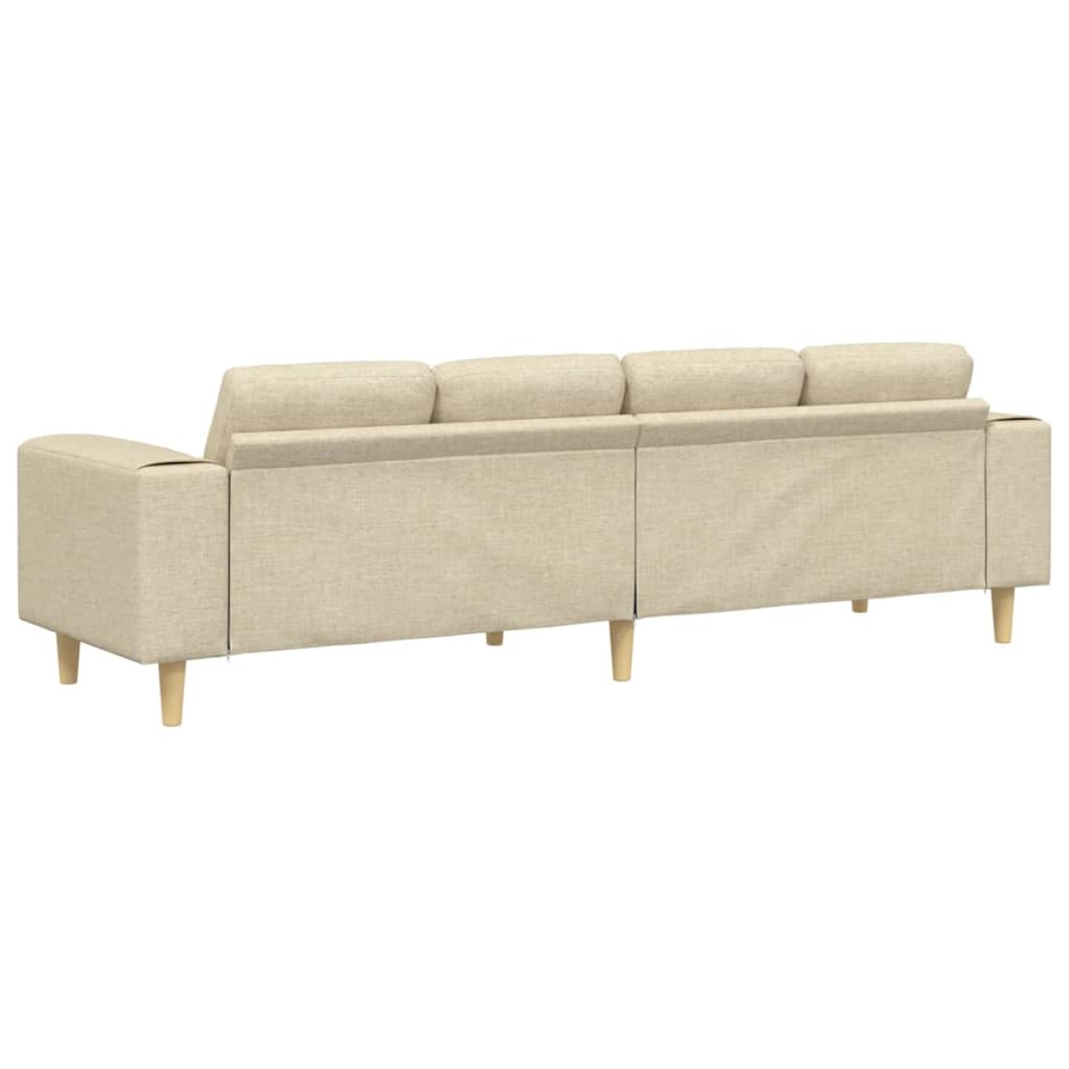 vidaXL Καναπές σαλονιού Κρεμ 250 x 77 x 76 εκ. Πολυεστέρας