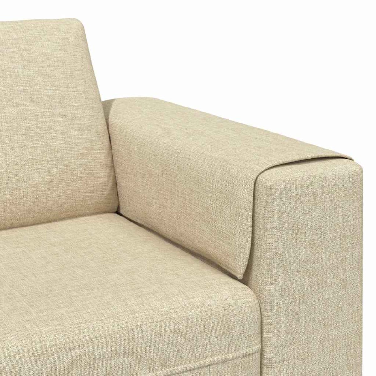 vidaXL Καναπές σαλονιού Κρεμ 250 x 77 x 76 εκ. Πολυεστέρας