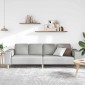 vidaXL Καναπές σαλονιού Σκίουρος Γκρί 250 x 77 x 76 εκ. Πολυεστέρας