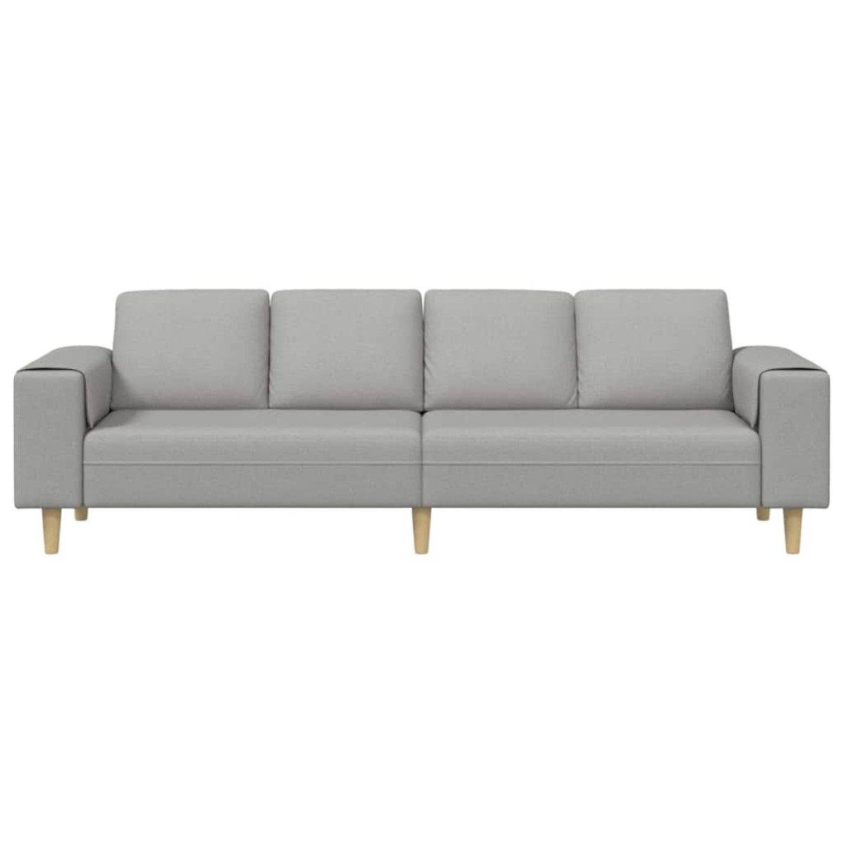 vidaXL Καναπές σαλονιού Σκίουρος Γκρί 250 x 77 x 76 εκ. Πολυεστέρας