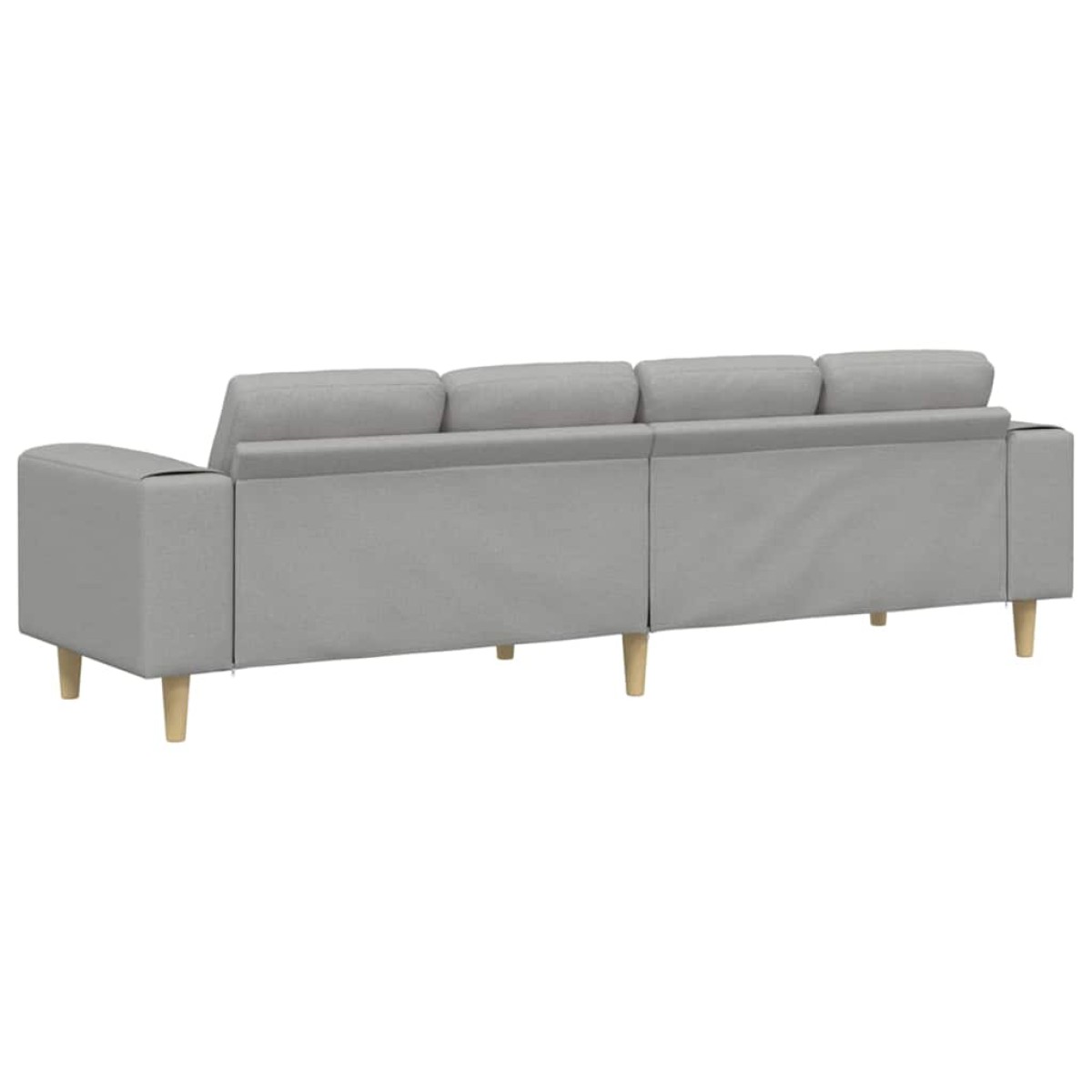 vidaXL Καναπές σαλονιού Σκίουρος Γκρί 250 x 77 x 76 εκ. Πολυεστέρας
