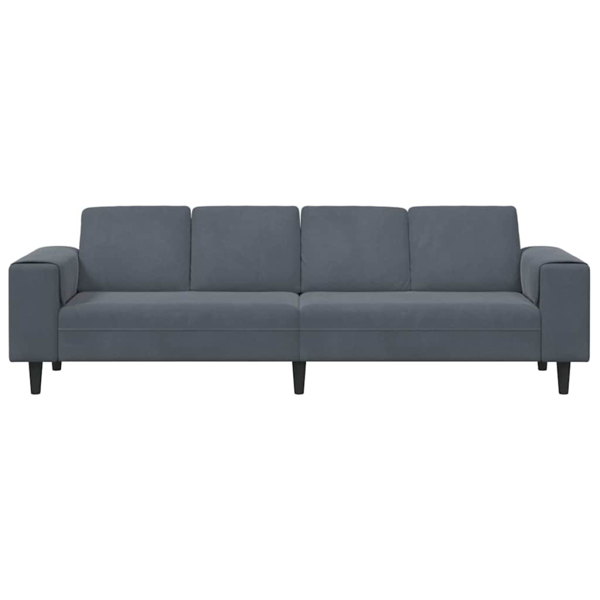 vidaXL Καναπές σαλονιού Σκούρο Γκρι 250 x 77 x 76 εκ.