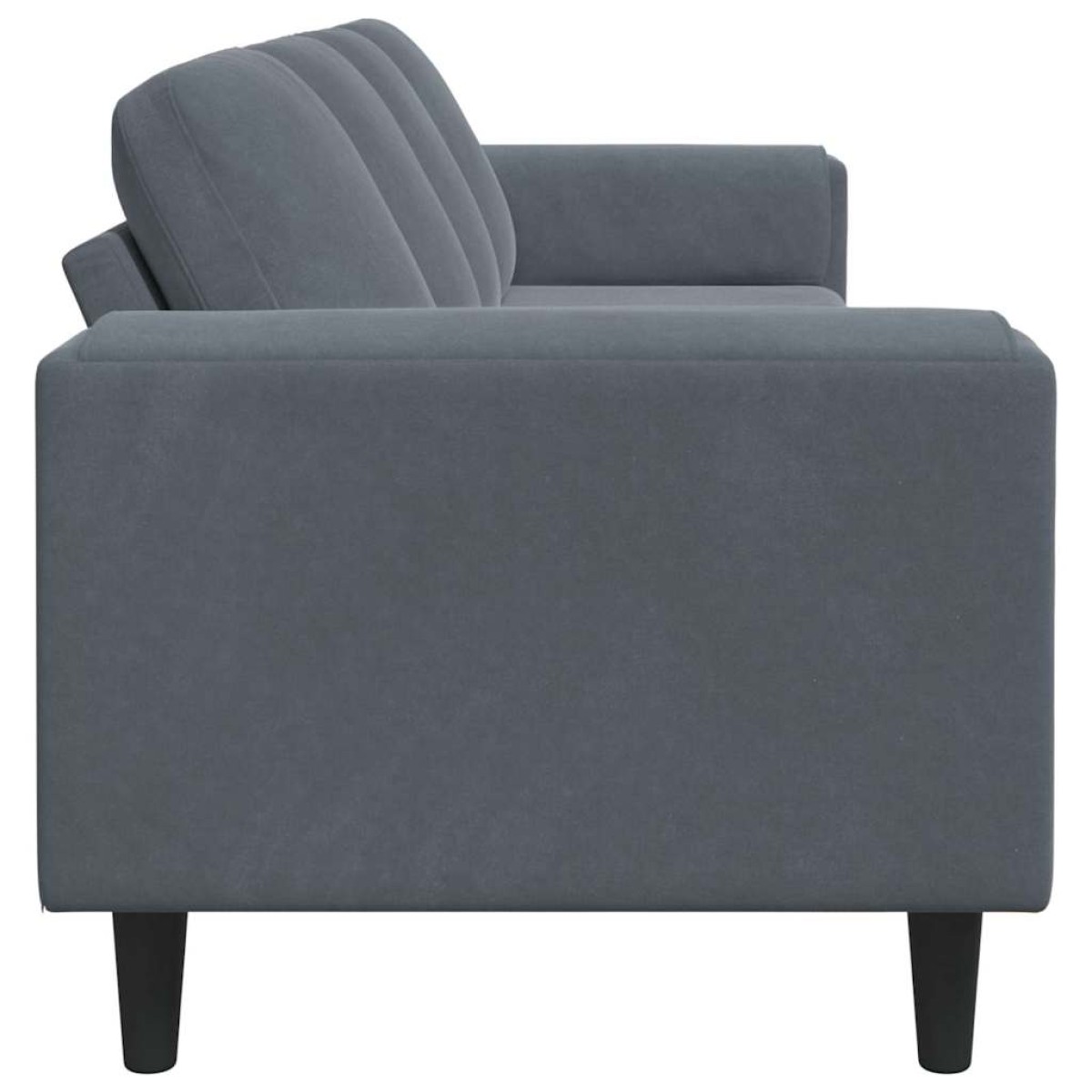 vidaXL Καναπές σαλονιού Σκούρο Γκρι 250 x 77 x 76 εκ.