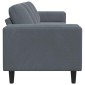 vidaXL Καναπές σαλονιού Σκούρο Γκρι 250 x 77 x 76 εκ.