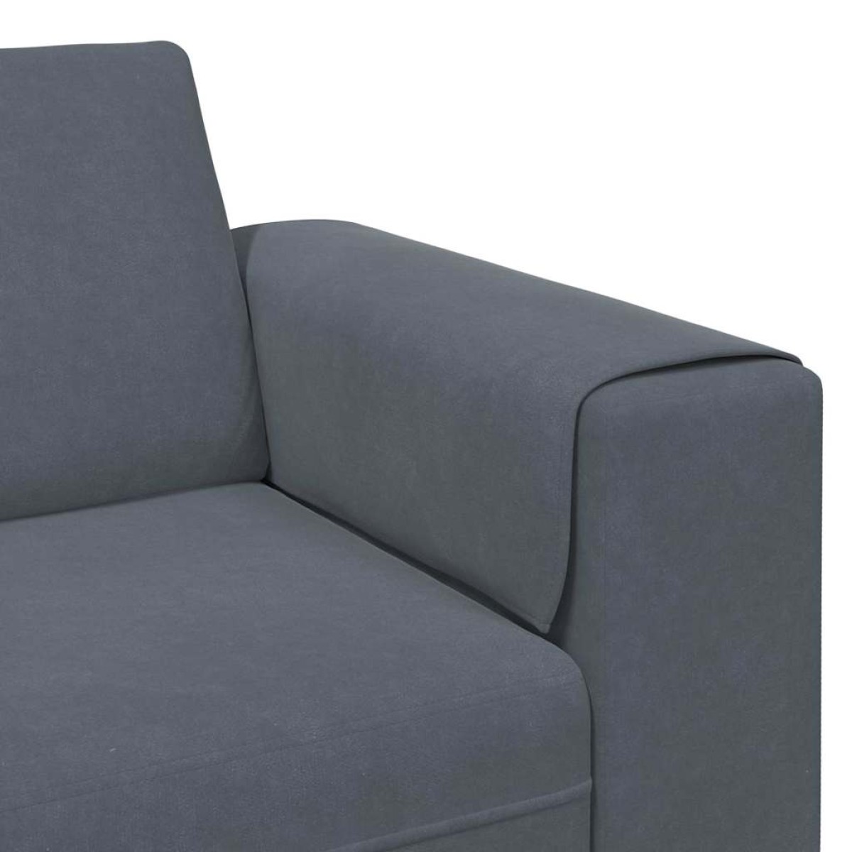 vidaXL Καναπές σαλονιού Σκούρο Γκρι 250 x 77 x 76 εκ.