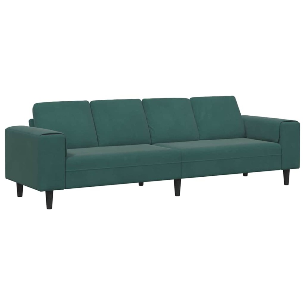 vidaXL Καναπές σαλονιού Σκούρο Πράσινο 250 x 77 x 76 εκ.