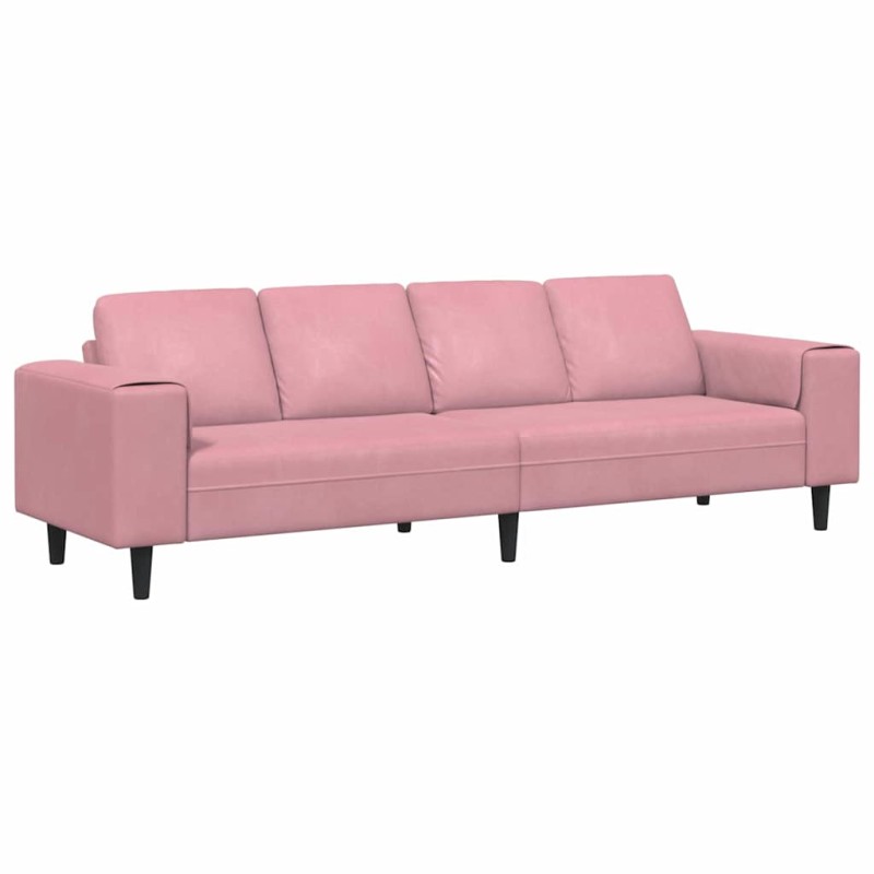 vidaXL Καναπές σαλονιού Ροζ 250 x 77 x 76 εκ.