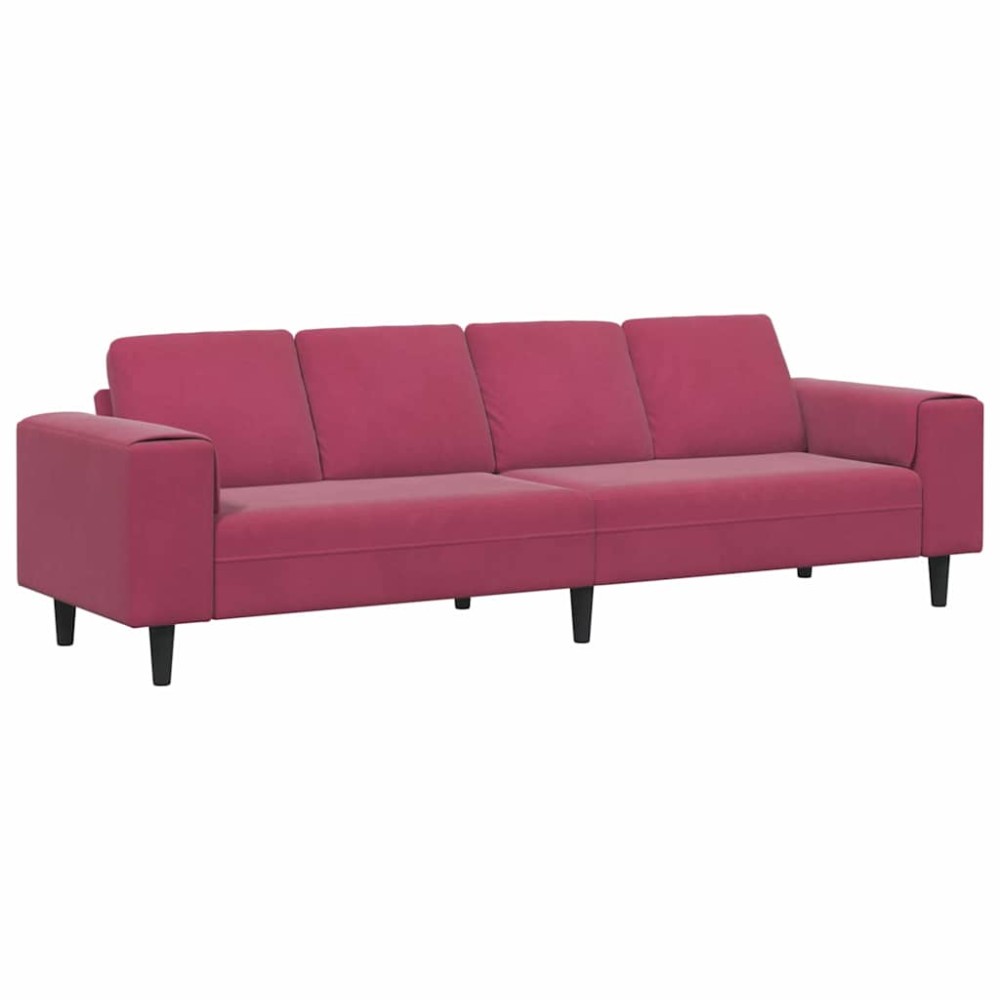 vidaXL Καναπές σαλονιού Κόκκινο 250 x 77 x 76 εκ.