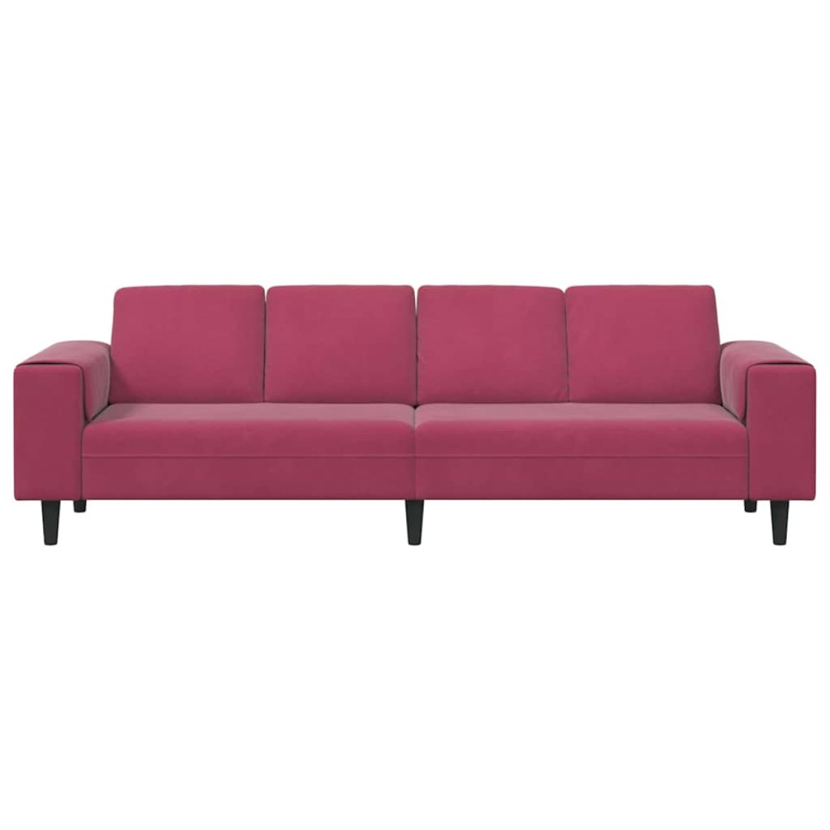 vidaXL Καναπές σαλονιού Κόκκινο 250 x 77 x 76 εκ.