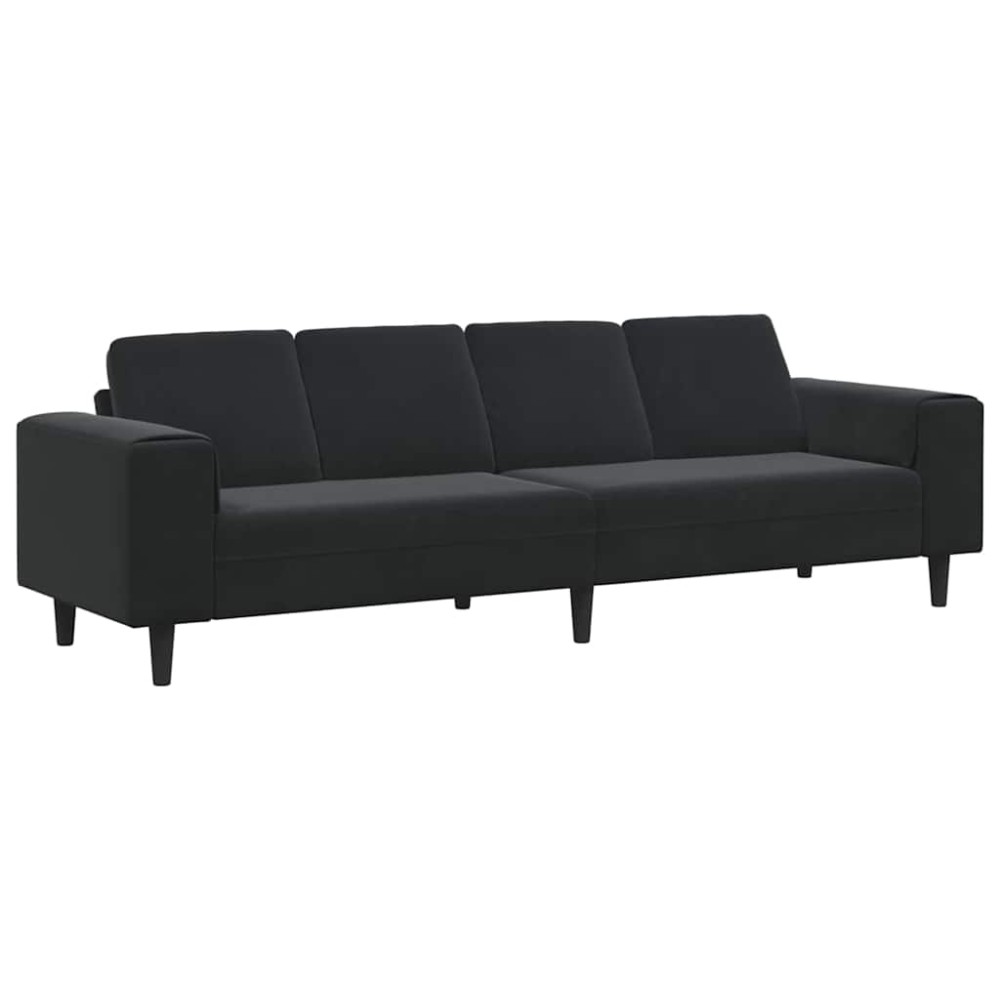 vidaXL Καναπές σαλονιού Μαύρο 250 x 77 x 76 εκ.