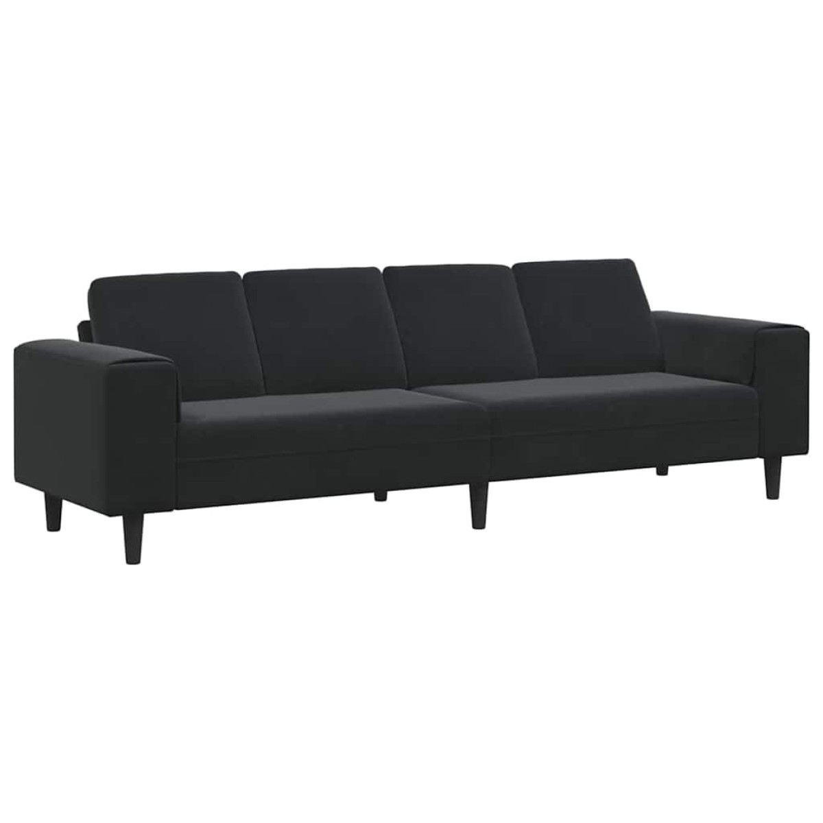 vidaXL Καναπές σαλονιού Μαύρο 250 x 77 x 76 εκ.