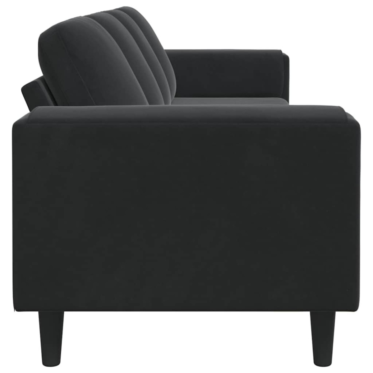vidaXL Καναπές σαλονιού Μαύρο 250 x 77 x 76 εκ.